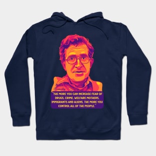 Noam Chomsky Portrait and Quote Hoodie